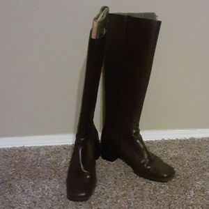 B-Saundra Women's Brown Leather Boots